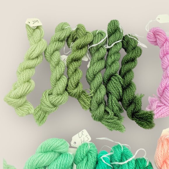 Lot of 24 Embroidery Floss Yarn Needlepoint Crewel Purple Green Blue Pink New - Picture 2 of 5